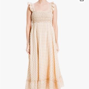 Max Studio Yarn Dye Ruffle Sleeves Dress